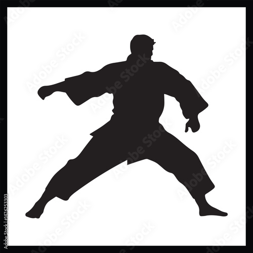 Silhouette Judo clipart white background