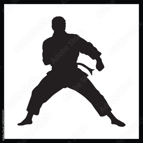 Silhouette Judo clipart white background