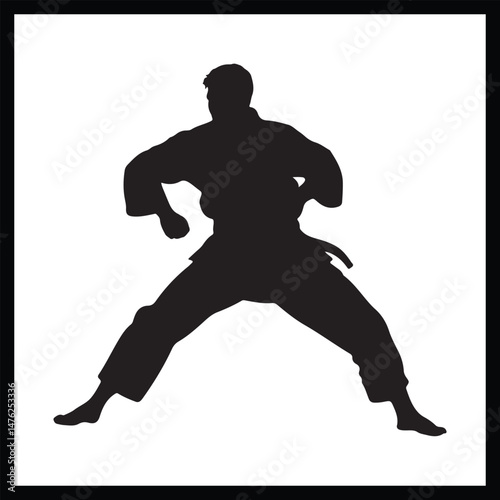 Silhouette Judo clipart white background