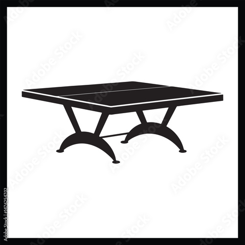 Ping Pong Silhouette Graphic Design