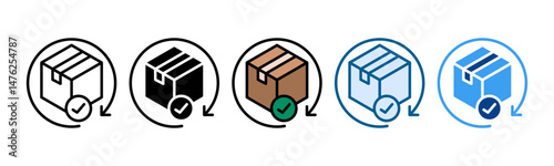 Return Policy Icon Set Multiple Style Collection