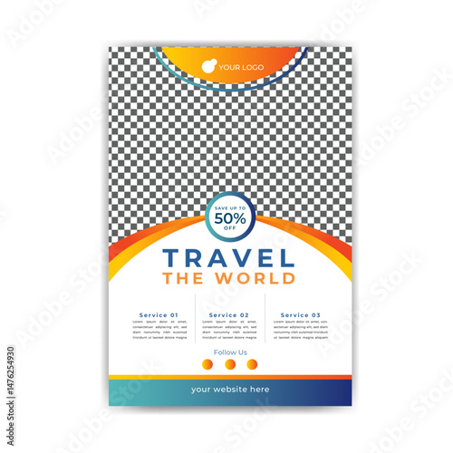 beutiful travel flyer templete