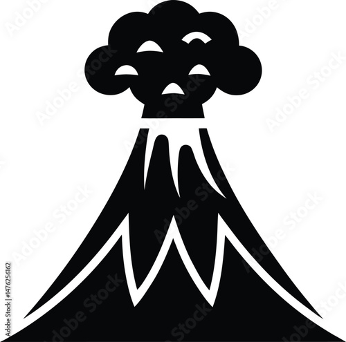 volcano eruption icon vector illustration