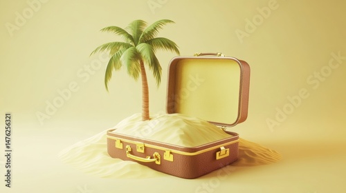 Tropical Getaway: A Suitcase Filled with Beach Dreams