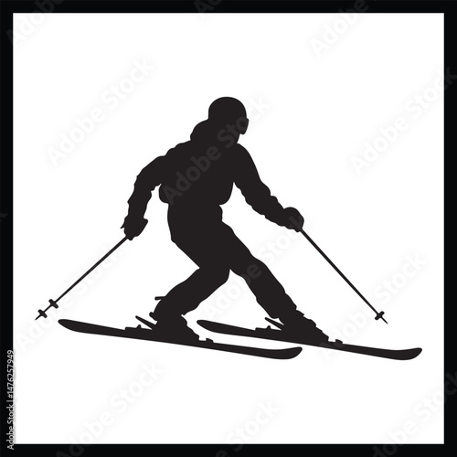 Skydiving Silhouette Clipart Vector