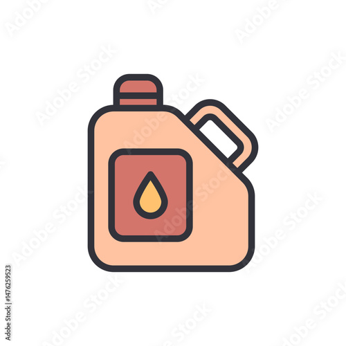 Illustration Of Automotive Lubricant Container On Transparent Background