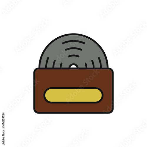 Vinyl Record Icon for Classic Music Collection.