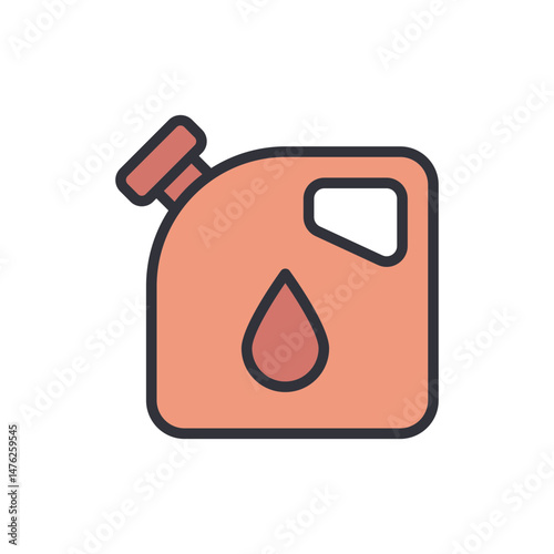 Fuel Container With A Symbolic Drop For Portable Power Solutions