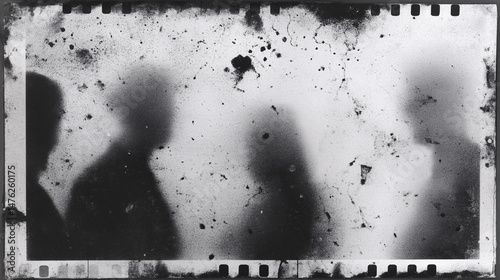Whispers of the Past: An antique photographic print featuring ethereal silhouettes of individuals, offering a glimpse into a bygone era and igniting introspection and historical fascination.