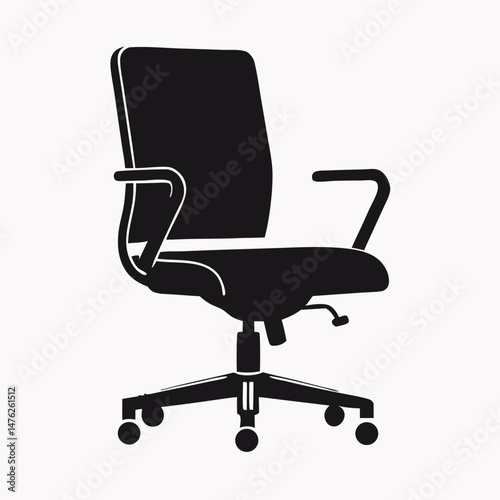 Modern Black Office Chair, Swivel Desk Chair, Rolling Chair