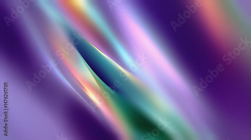 Abstract iridescent swirls:  A mesmerizing abstract image featuring iridescent swirls of pastel and purple hues, creating a dreamy and ethereal visual effect. 