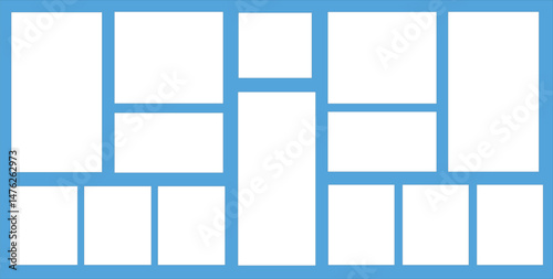 With zigzag edges Postage stamp borders set vector. Wavy edge frame or shape. Set of frames in shape of squares and rectangles of various sizes with	