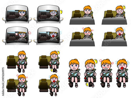 壱A：運転表情集 多国籍女性Aまとめ CS3