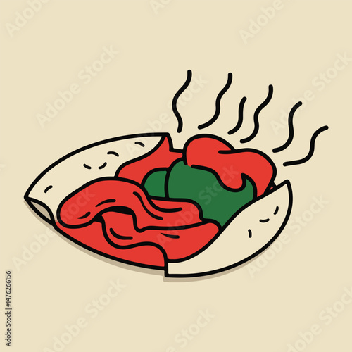Sizzling Fajita T-shirt Design with Bold Typography, Iconic Mexican Food Elements, and Vibrant Solid Colors to Celebrate National Fajita Day in a Fun and Playful Style