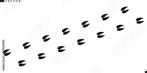 Deer footprint. Wild animal footprint vector