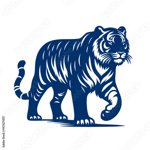 Majestic Blue Tiger A Powerful Symbol of Wild Nature