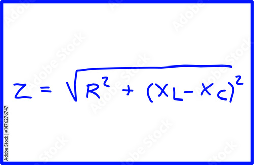 physics of alternating current voltage, physics formula for total resistance of R L C circuit