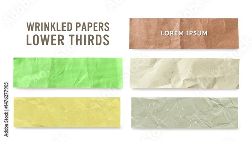 Wrinkled Paper Lower Thirds Animation