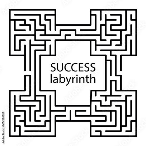 Основные RGB cuccess labyrinth with entry and exit, vector labyrinth 329