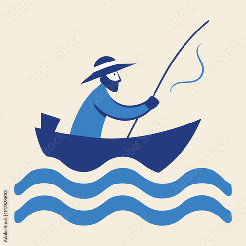 fishing boat vector illustration