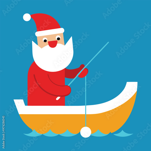 fishing boat vector illustration
