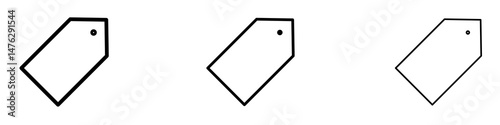 Tags icons. modern minimalist symbol outline vector flat style