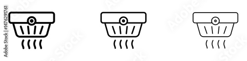 Smoke detector icons. modern minimalist symbol outline vector flat style