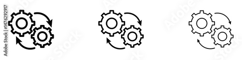 Methodology icons. modern minimalist symbol outline vector flat style