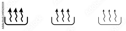Heat icons. modern minimalist symbol outline vector flat style