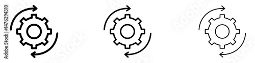 Efficiency icons. modern minimalist symbol outline vector flat style