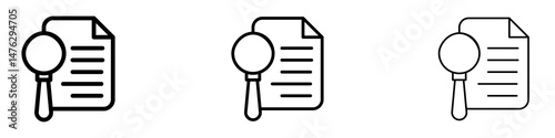 Defining icons. modern minimalist symbol outline vector flat style
