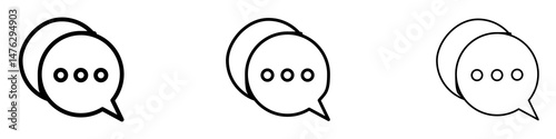 Conversation icons. modern minimalist symbol outline vector flat style