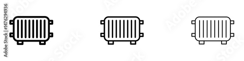 Conditioner heater icons. modern minimalist symbol outline vector flat style