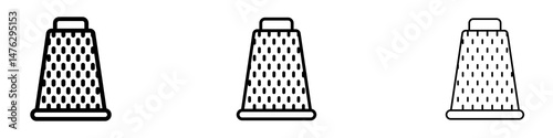 Cheese grater icons. modern minimalist symbol outline vector flat style