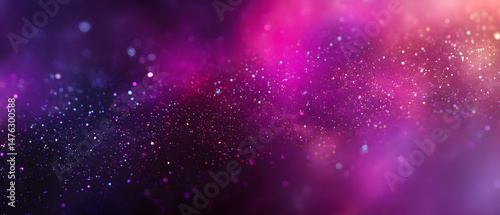 Colorful pink purple yellow blue gradient abstract background with bokeh particles, perfect for festive website banners, lively fashion promotions, cheerful advertising, and wide format print