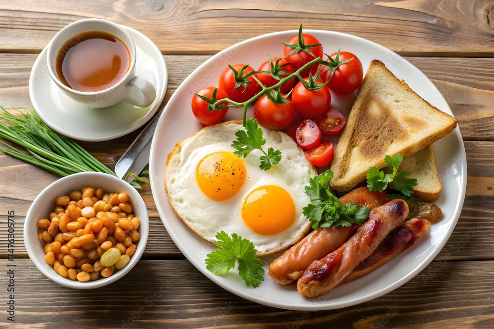Breakfast on plate Breakfast on plate