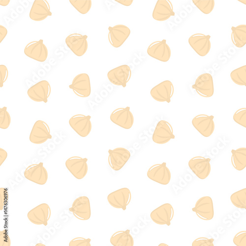 Siu Mai (Shumai) Chinese dumplings illustration pattern background. dumpling pattern background. Dim sum pattern background. Masala Momos illustration.