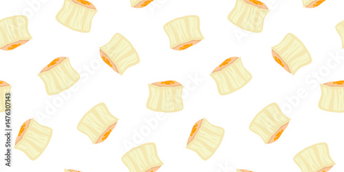 Siu Mai (Shumai) Chinese dumplings illustration pattern background. dumpling pattern background. Dim sum pattern background. Masala Momos illustration.