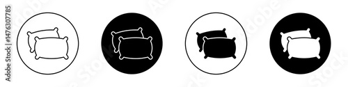 pillow flat illustration of vector icon on white background.