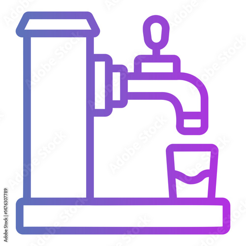 beer tap Gradient icon