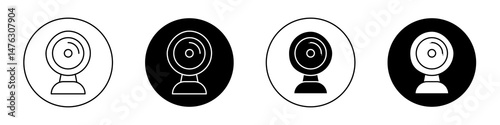 Webcam flat illustration of vector icon on white background.