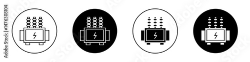 Transformer flat illustration of vector icon on white background.