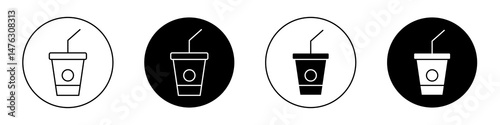 Swoosh Cup flat illustration of vector icon on white background.