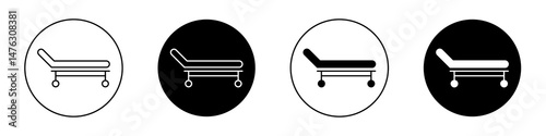 Stretcher flat illustration of vector icon on white background.