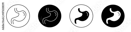 Stomach flat illustration of vector icon on white background.