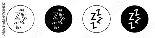Snooze flat illustration of vector icon on white background.