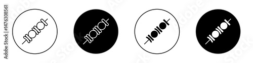 Skewer flat illustration of vector icon on white background.