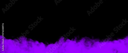 Fog or smoke, purple smog clouds on floor, isolated transparent special effect. morning fog over land or water surface, magic haze. 