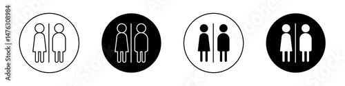 Restroom flat illustration of vector icon on white background.