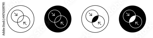 Merge flat illustration of vector icon on white background.